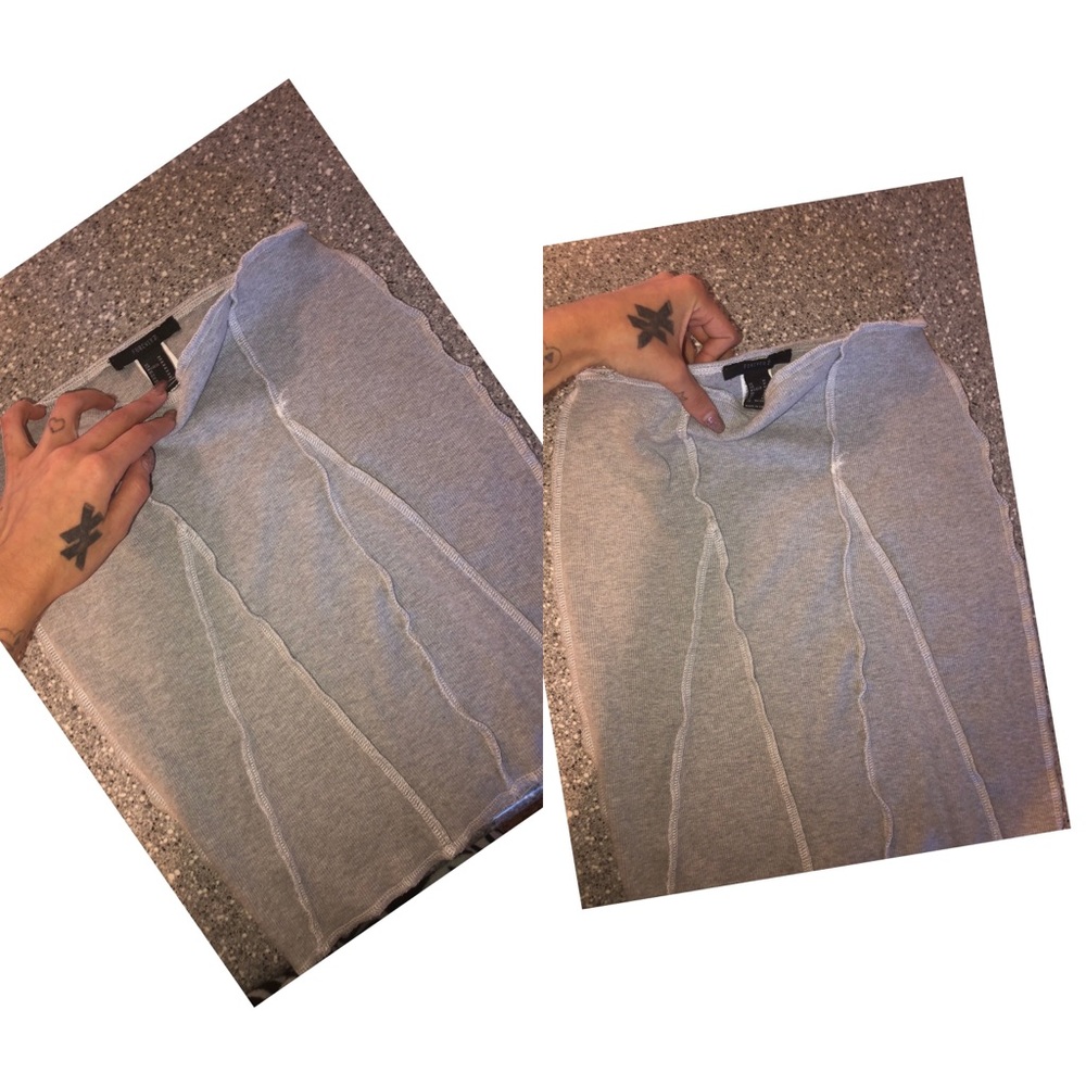 Grey forever 21 mini skirt.